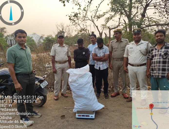 କାଲିମେଳା ପୋଲିସ ଦ୍ୱାରା ୨୨ କେଜି ଗଞ୍ଜେଇ ଜବତ, ୨ ବେପାରୀ ଗିରଫ