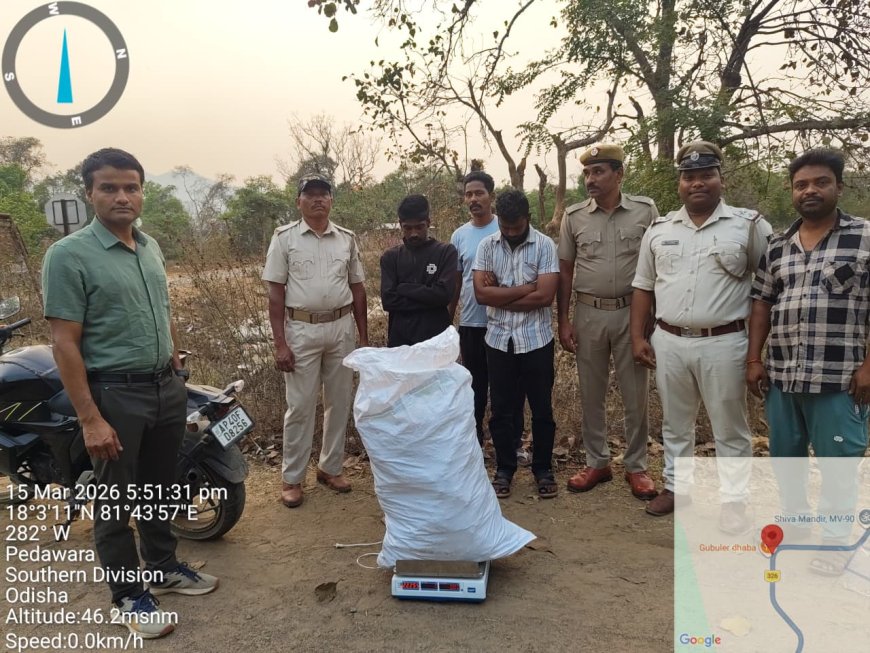 କାଲିମେଳା ପୋଲିସ ଦ୍ୱାରା ୨୨ କେଜି ଗଞ୍ଜେଇ ଜବତ, ୨ ବେପାରୀ ଗିରଫ