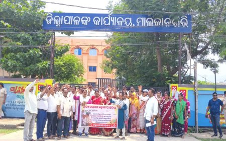 କେନ୍ଦ୍ରାପଡ଼ା ସରପଞ୍ଚ ଙ୍କ ନିର୍ଯାତନା ଘଟଣା, ମାଲକାନଗିରି ଜିଲ୍ଲା ସରପଞ୍ଚ ସଂଘ ପକ୍ଷରୁ ତୀବ୍ର ପ୍ରତିବାଦ, ଜିଲ୍ଲାପାଳ ଙ୍କୁ ଦାବିପତ୍ର