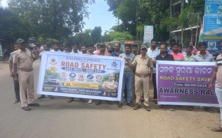 କାଲିମେଳା ପୋଲିସ ଏବଂ ମାଲକାନଗିରି ଆର ଟି ଓ ଦ୍ୱାରା ରୋଡ ସେଫଟି ରାଲି ର ଆୟୋଜନ